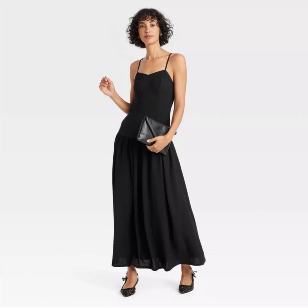 a new day Black Spaghetti Strap Drop Waist Maxi Dress - Picture 4 of 11